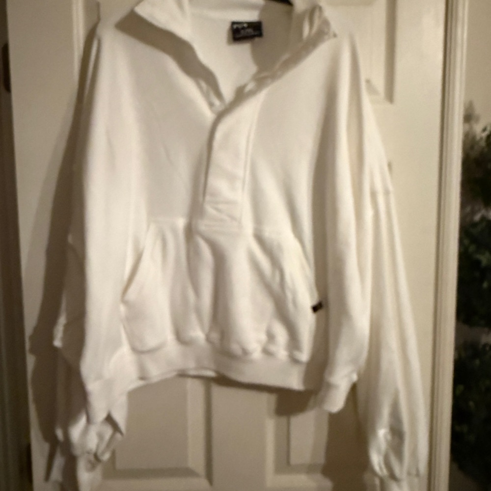 Popflex White Pullover Hoodie